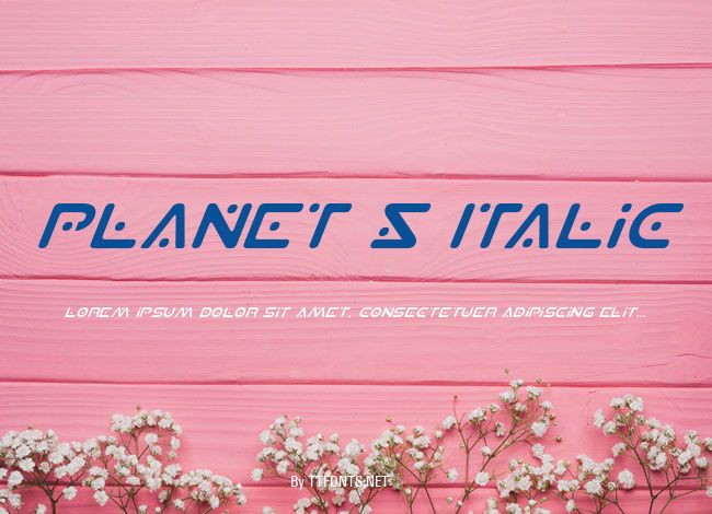 Planet S Italic example